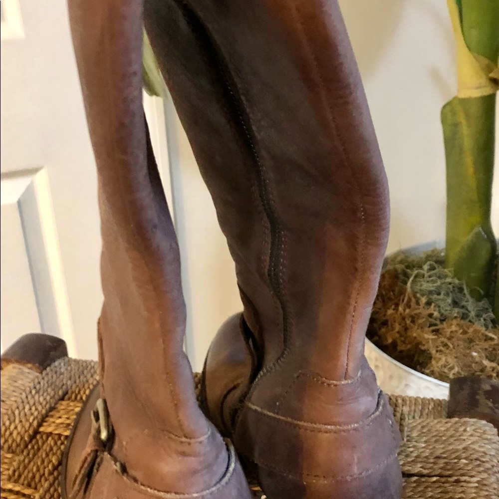 Born Brown Leather Boots - Excellent Shape sz 10 - Picture 7 of 9